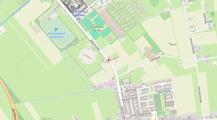 Kaart van de omgeving van de melding