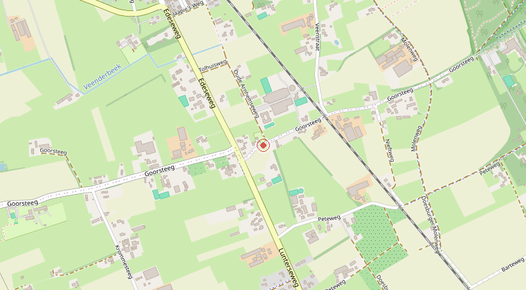 Kaart van de omgeving van de melding