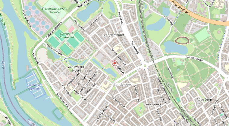 Kaart van de omgeving van de melding