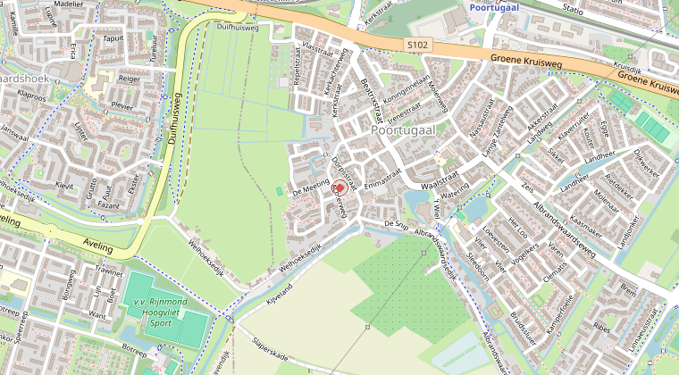 Kaart van de omgeving van de melding