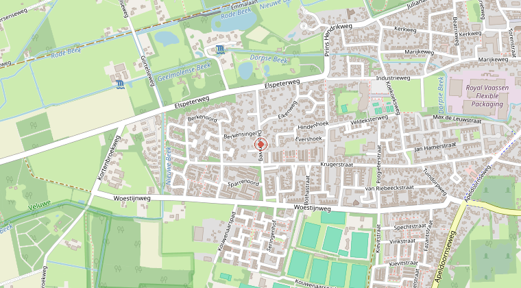 Kaart van de omgeving van de melding
