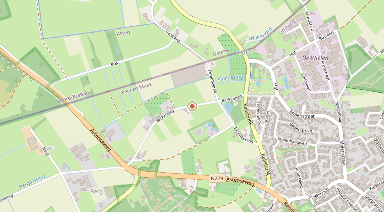 Kaart van de omgeving van de melding