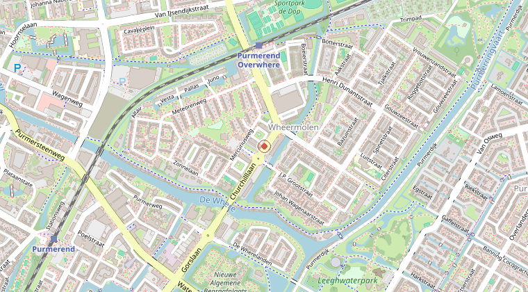 Kaart van de omgeving van de melding