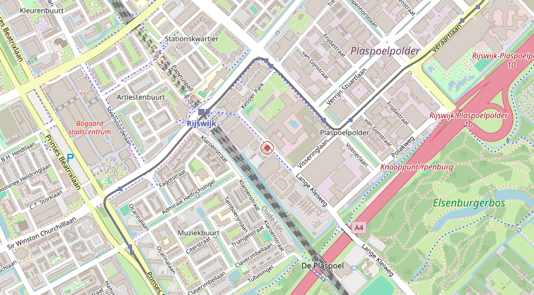 Kaart van de omgeving van de melding