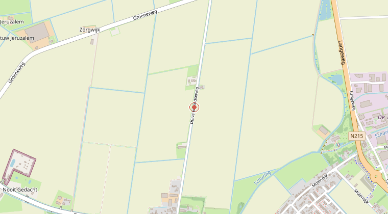 Kaart van de omgeving van de melding
