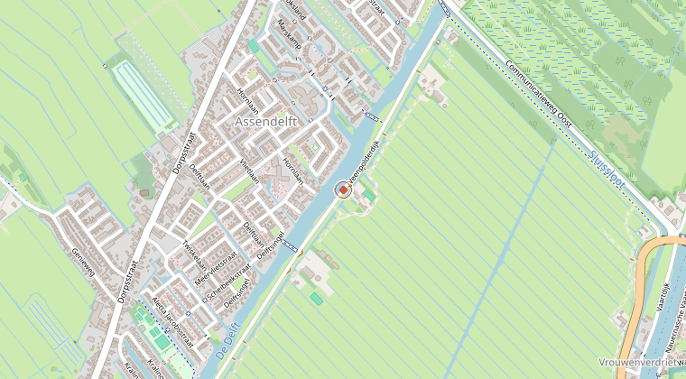 Kaart van de omgeving van de melding