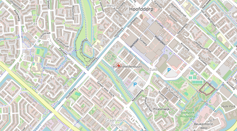 Kaart van de omgeving van de melding