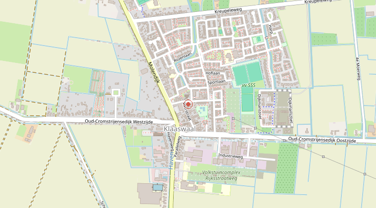 Kaart van de omgeving van de melding