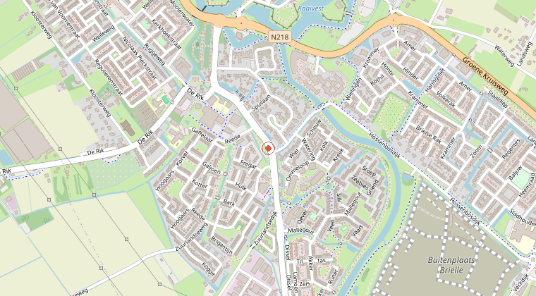 Kaart van de omgeving van de melding