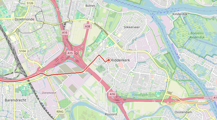 Kaart van de omgeving van de melding