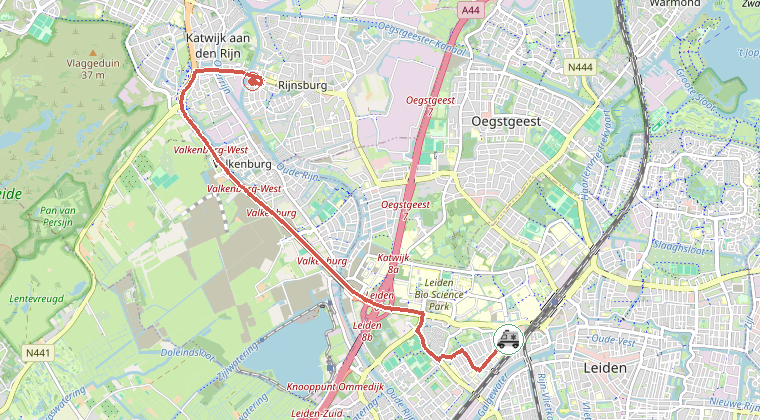 Kaart van de omgeving van de melding