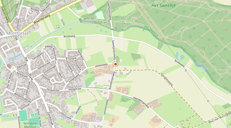 Kaart van de omgeving van de melding
