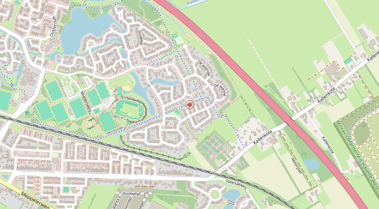Kaart van de omgeving van de melding