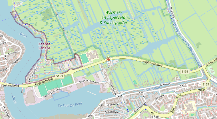 Kaart van de omgeving van de melding