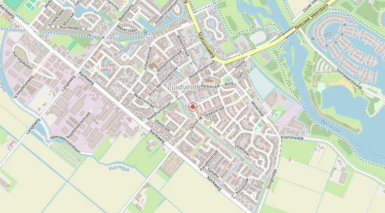 Kaart van de omgeving van de melding