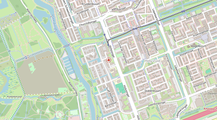 Kaart van de omgeving van de melding