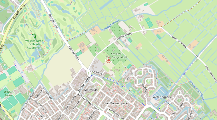 Kaart van de omgeving van de melding