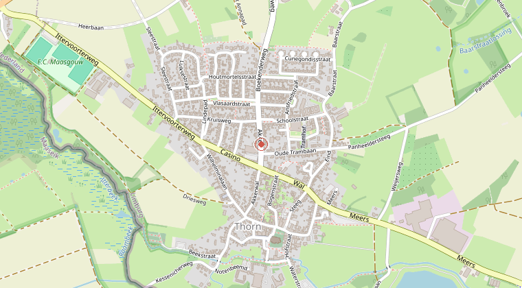 Kaart van de omgeving van de melding