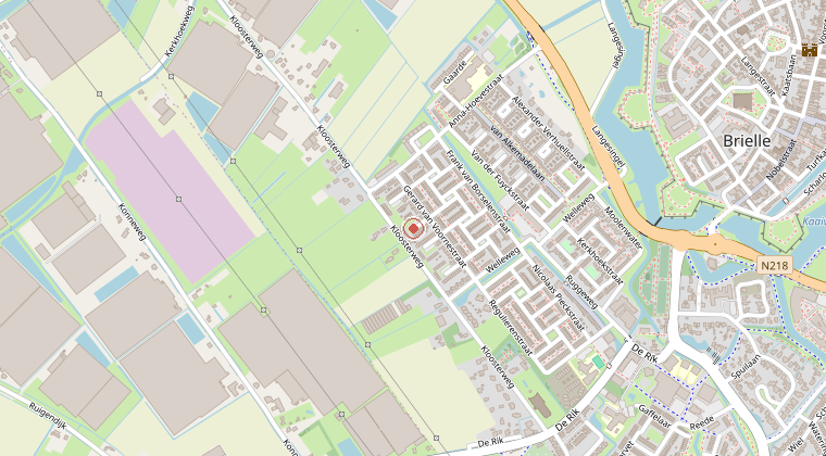 Kaart van de omgeving van de melding