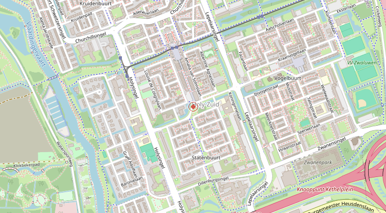 Kaart van de omgeving van de melding