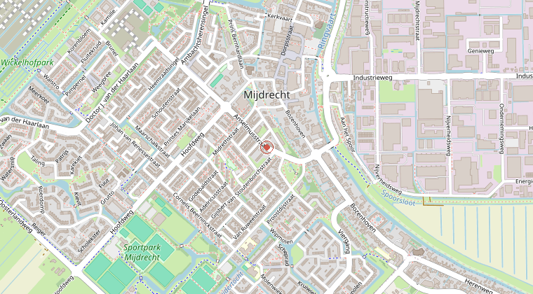 Kaart van de omgeving van de melding