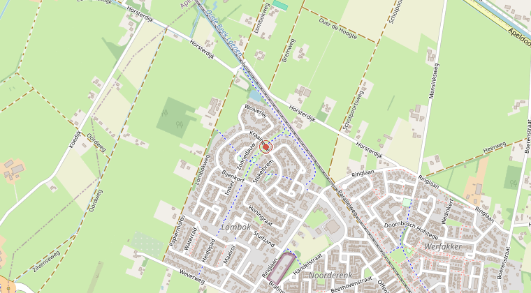 Kaart van de omgeving van de melding