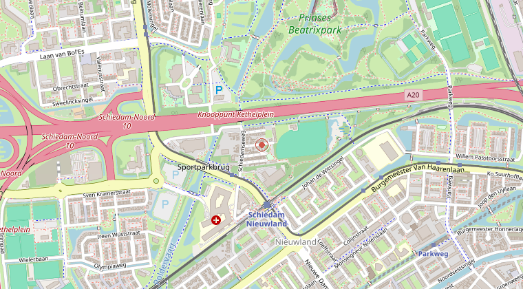 Kaart van de omgeving van de melding