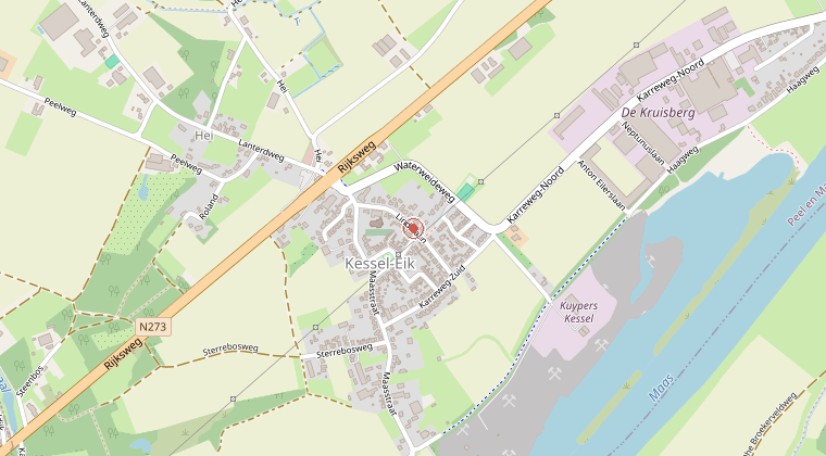 Kaart van de omgeving van de melding
