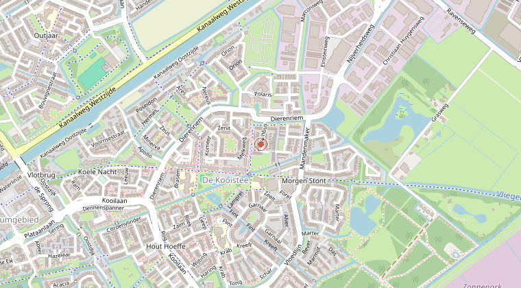 Kaart van de omgeving van de melding
