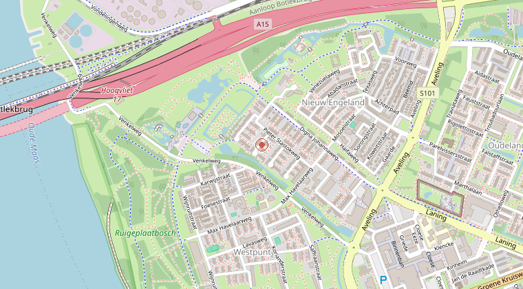 Kaart van de omgeving van de melding