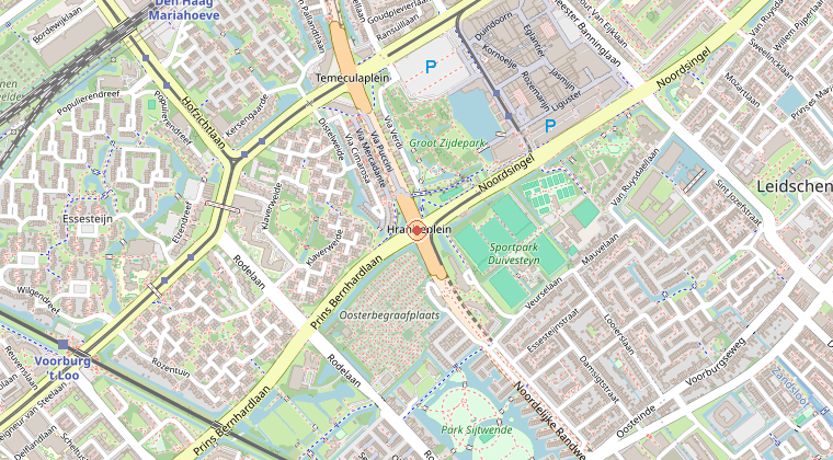 Kaart van de omgeving van de melding