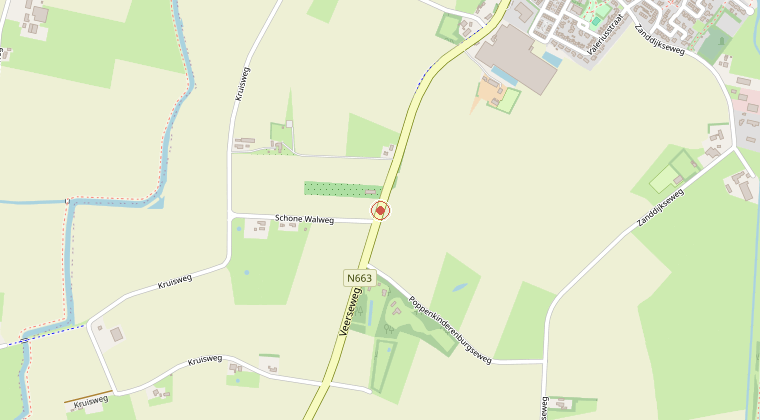 Kaart van de omgeving van de melding
