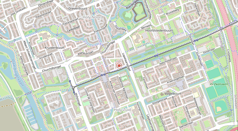 Kaart van de omgeving van de melding