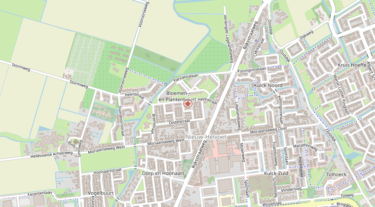 Kaart van de omgeving van de melding