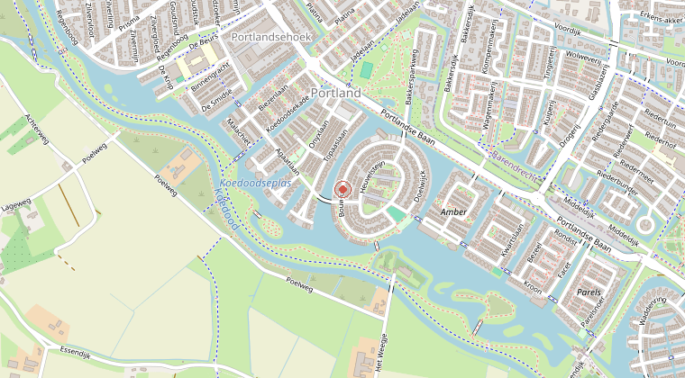 Kaart van de omgeving van de melding