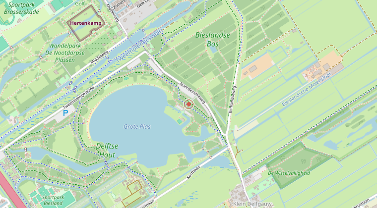Kaart van de omgeving van de melding