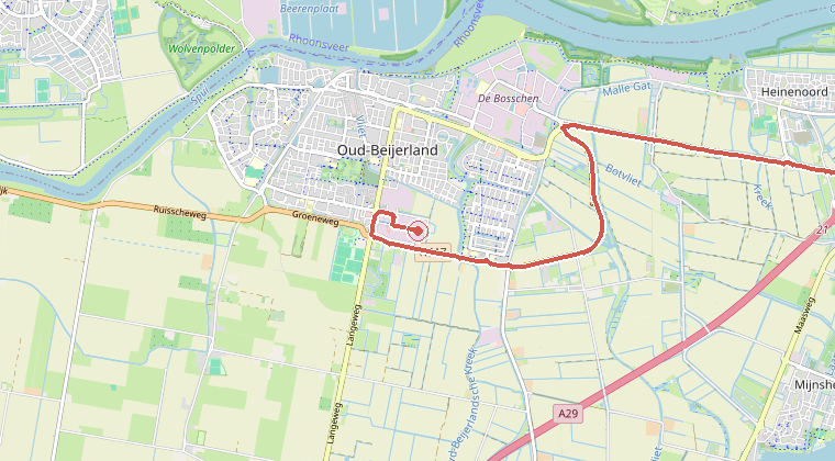 Kaart van de omgeving van de melding