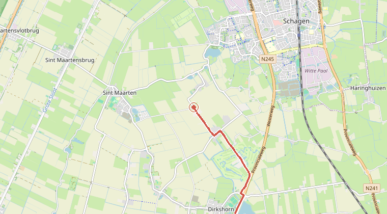 Kaart van de omgeving van de melding