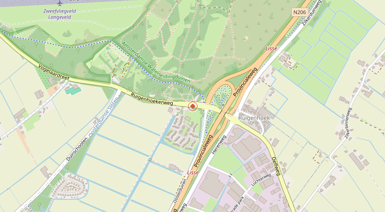 Kaart van de omgeving van de melding