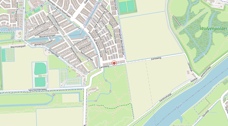 Kaart van de omgeving van de melding