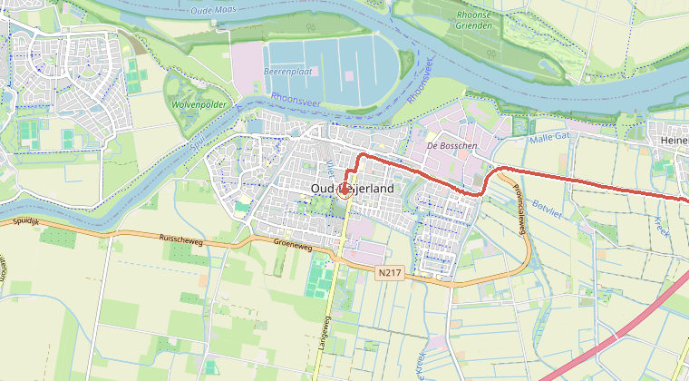 Kaart van de omgeving van de melding