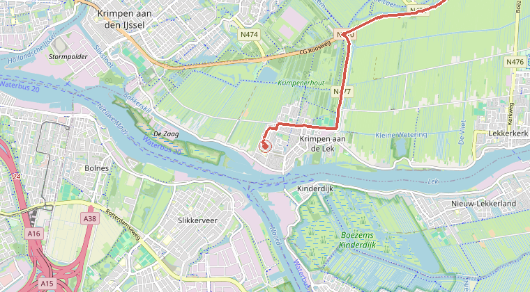 Kaart van de omgeving van de melding