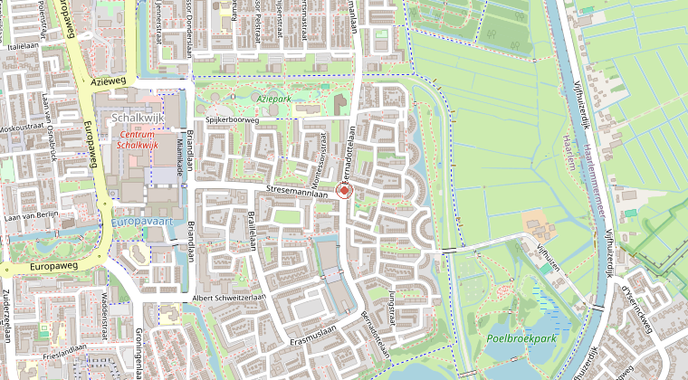 Kaart van de omgeving van de melding