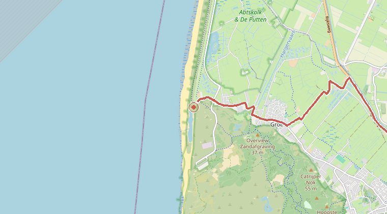 Kaart van de omgeving van de melding