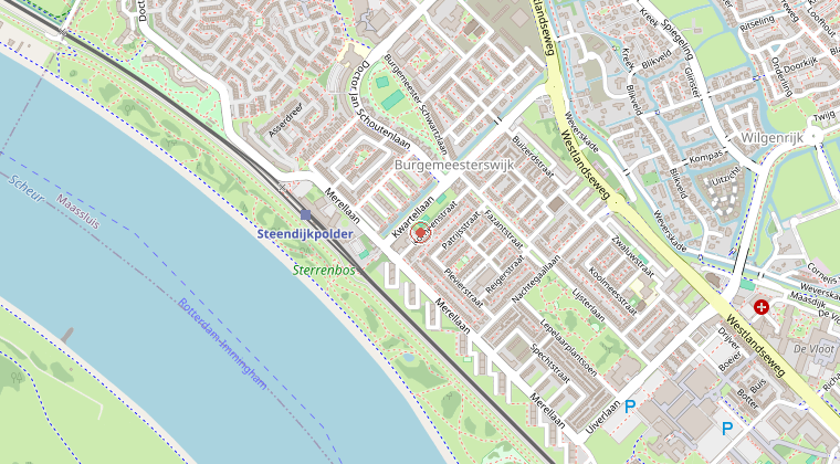 Kaart van de omgeving van de melding