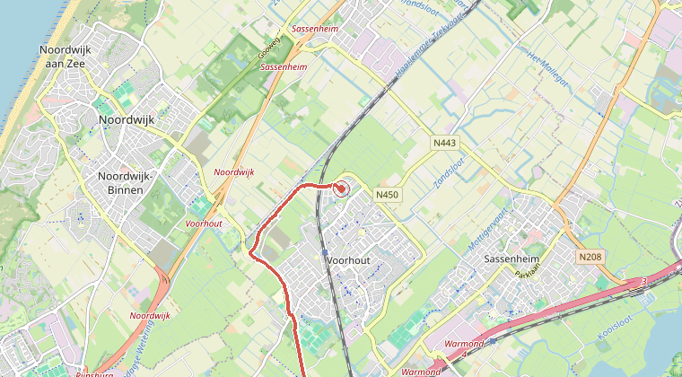Kaart van de omgeving van de melding