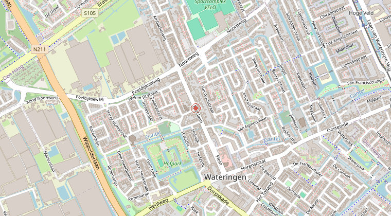 Kaart van de omgeving van de melding