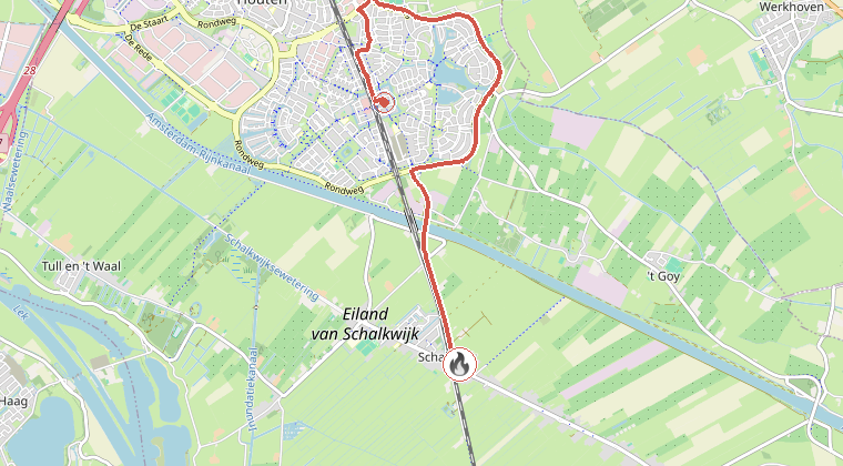 Kaart van de omgeving van de melding