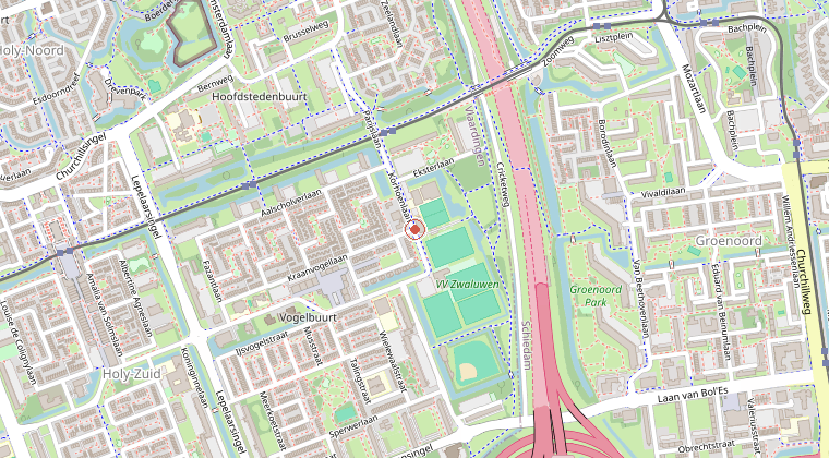 Kaart van de omgeving van de melding