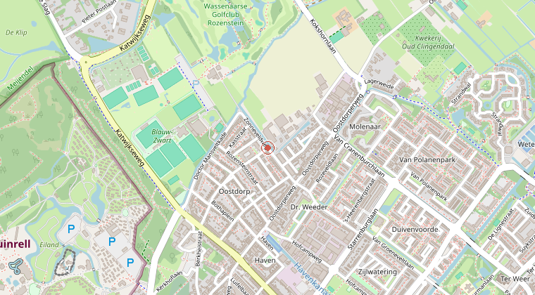 Kaart van de omgeving van de melding